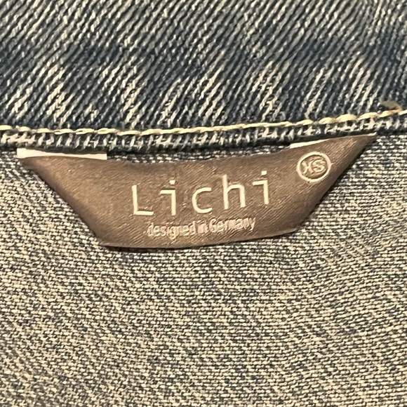 LICHI Germany Designer Denim Long Sleeve Belted Button Down Dress Pockets NEW XS - Picture 6 of 8